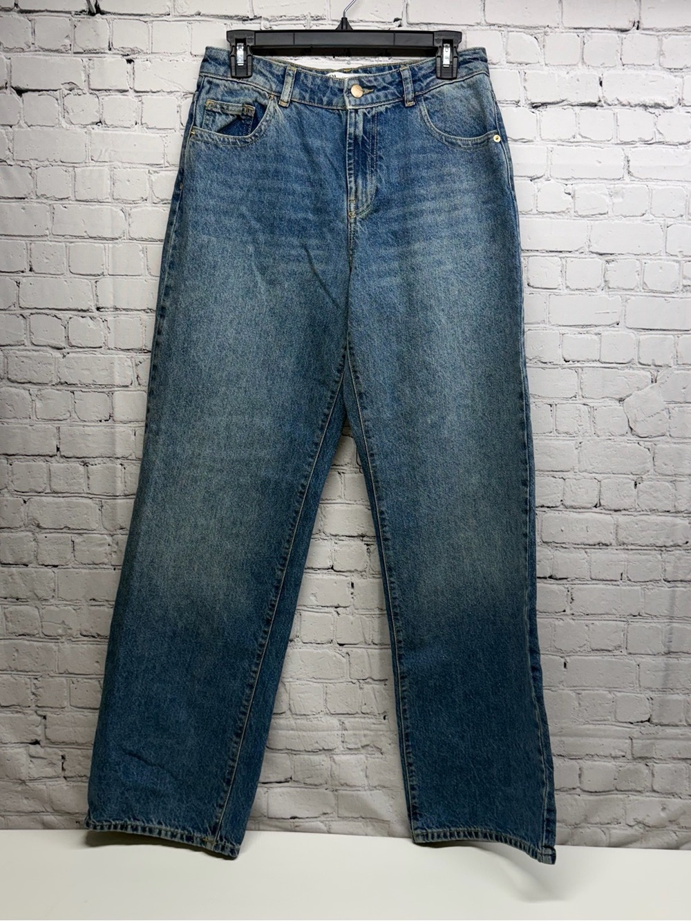Zara WOMENS wide leg Mid Blue Jeans size 2
